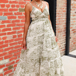 Load image into Gallery viewer, Santorini Olive Sketch Maxi Dress