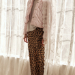 Load image into Gallery viewer, Misty Leopard Satin Skirt