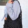 Load image into Gallery viewer, Aster Floral Tote - Black