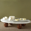 Load image into Gallery viewer, Marble Cake Stand with Wooden Feet