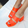 Load image into Gallery viewer, Lucy Block Heels - Orange