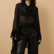 Load image into Gallery viewer, Lucia Knit Ruffle Top - Black
