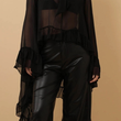 Load image into Gallery viewer, Lucia Knit Ruffle Top - Black