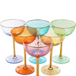 Load image into Gallery viewer, Colorful Art Deco Coupe Glass
