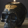 Load image into Gallery viewer, Moth Skull Votive Holder