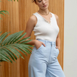Load image into Gallery viewer, Willow Crop Knit Top - White
