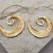 Load image into Gallery viewer, Spiral Leaf Earrings