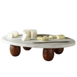 Load image into Gallery viewer, Marble Cake Stand with Wooden Feet