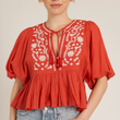 Load image into Gallery viewer, Popea Peplum - Red