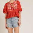 Load image into Gallery viewer, Popea Peplum - Red