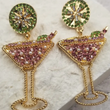 Load image into Gallery viewer, Martini Cocktail Earrings