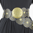 Load image into Gallery viewer, Boho Disc Leather Belt