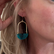 Load image into Gallery viewer, Slime Half Moon Earrings