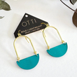 Load image into Gallery viewer, Slime Half Moon Earrings