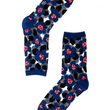 Load image into Gallery viewer, Bold Blue Floral Sheer Socks