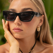 Load image into Gallery viewer, Selina Cat Eye Sunglasses - Black