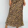 Load image into Gallery viewer, Misty Leopard Satin Skirt