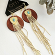 Load image into Gallery viewer, 18K Shimmy Shakin' Fringe Earrings: Turq Heart