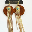Load image into Gallery viewer, 18K Shimmy Shakin' Fringe Earrings: Turq Heart