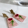 Load image into Gallery viewer, Mystical Hand & Victorian Rose Earrings