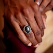 Load image into Gallery viewer, Black/White Jasper Ring