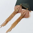 Load image into Gallery viewer, 18K Gold Shimmy Shakin' Fringe Earrings - Champagne Pink