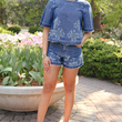Load image into Gallery viewer, Jennifer Embroidered Denim Short
