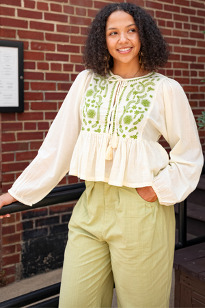 Popea Peplum - Olive<br>***LAST ONE***