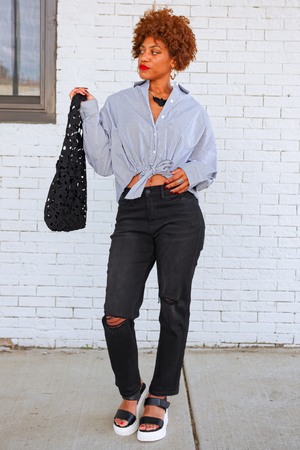 Betsy Black Crop