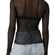 Load image into Gallery viewer, Lainey PolkaDot Mesh Top Black
