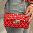 Load image into Gallery viewer, God Forbid - Quilted Rhinestone Bag
