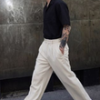 Load image into Gallery viewer, Wellington Side-Tab Trousers- Ivory
