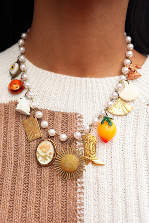 Rosary Charm Necklace