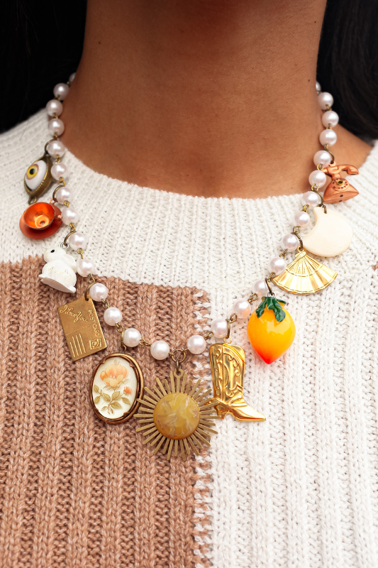 Rosary Charm Necklace