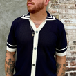 Load image into Gallery viewer, Cole Contrast Button-Up- Navy
