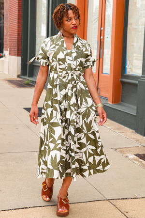 Emerald Canopy Shirt Dress