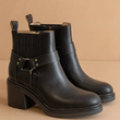 Load image into Gallery viewer, The Jayden Moto Bootie - Black
