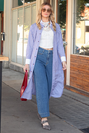 Jenna Duster - Red/Blue Stripe