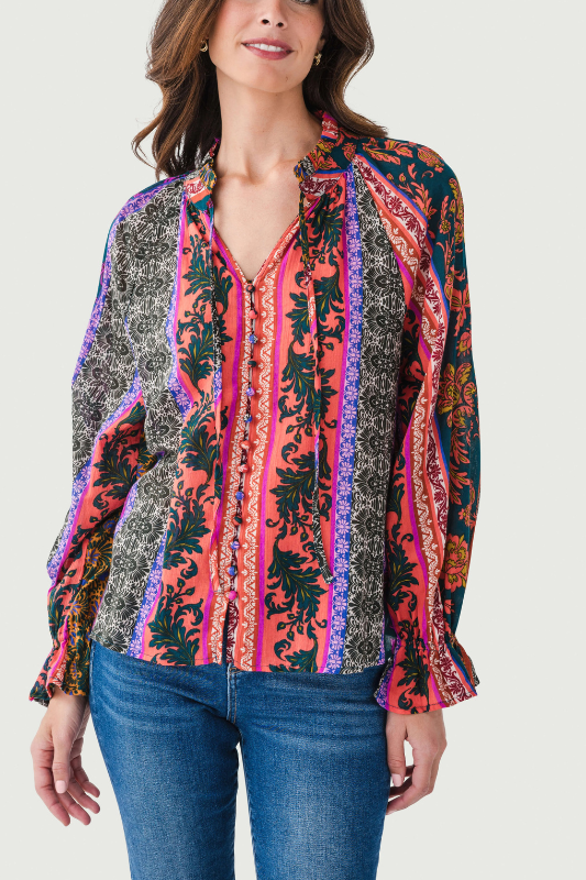 Harvest Florals Ruffled Top