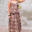 Load image into Gallery viewer, Eloise Midi Skirt- Brown
