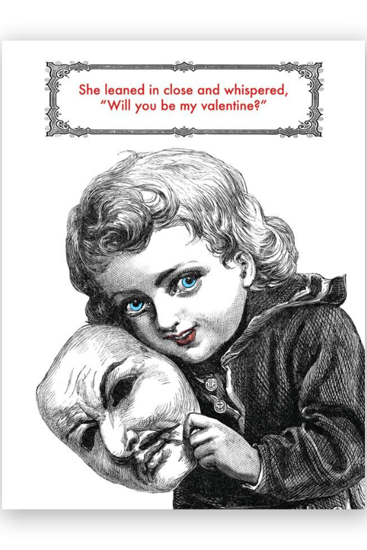 Close Girl Valentine's Day Card