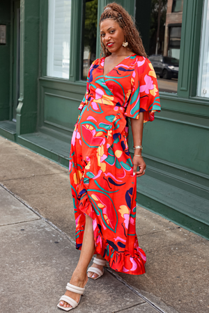 Serene Maxi Wrap Dress