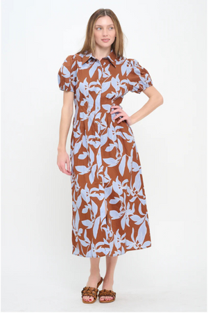 Rosey Haze Shirt Dress