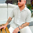 Load image into Gallery viewer, Cuban Collar Shirt- Green
