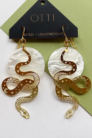 Snake Earrings: Cut-Out