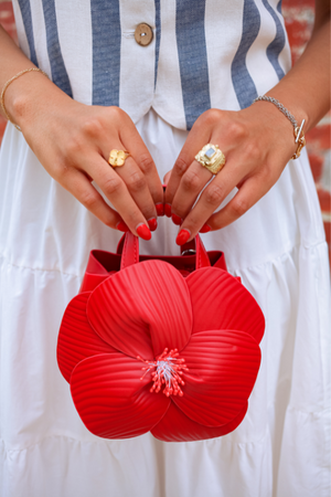 Monroe Flower Bag - Red