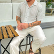 Load image into Gallery viewer, Wellington Side-Tab Trousers- Ivory
