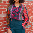 Load image into Gallery viewer, Harvest Florals Ruffled Top

