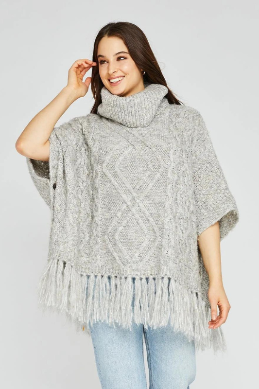 Kindred Pullover Shawl - Heather Grey<br>***Last One***