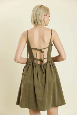 Agnes Mini Dress - Olive